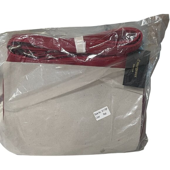 Red Leather Crossbody Bag Dmargeaux New York Utility Streetwear Everyday Purse - Picture 8 of 8